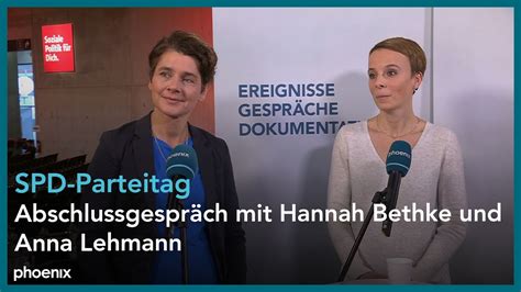 Interview Mit Hannah Bethke Und Anna Lehmann Zum Abschluss Des Spd