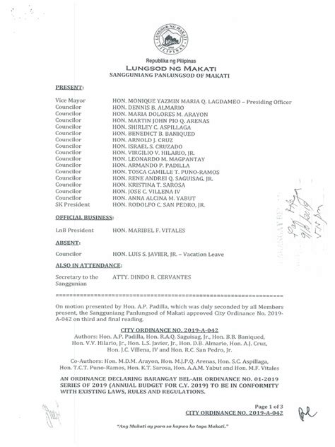2019 Barangay Budget Pdf