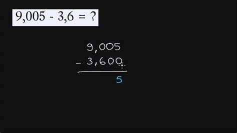 Subtraktion Von Dezimalzahlen Beispiel Youtube