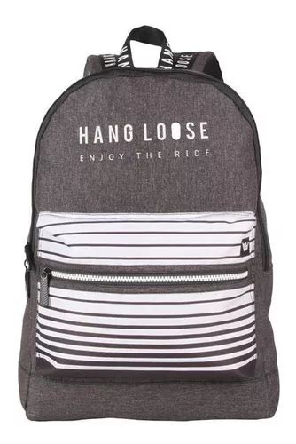 Mochila Exclusiva Hang Loose Webbing Negra Hlb1269 MercadoLibre