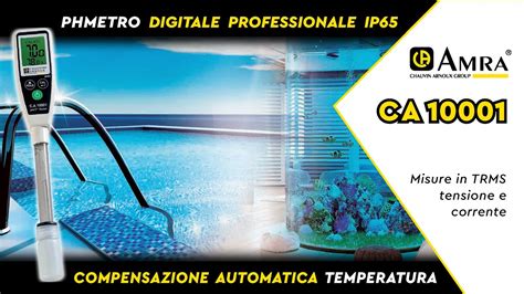 CA10001 PHmetro Digitale IP65 Compensazione Automatica Temperatura