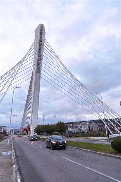 The Millennium Bridge Over The Moraca River In Podgorica Montenegro