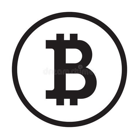 Icône De Bitcoin Logo De Pièce De Monnaie Crypto Silhouette De Symbole