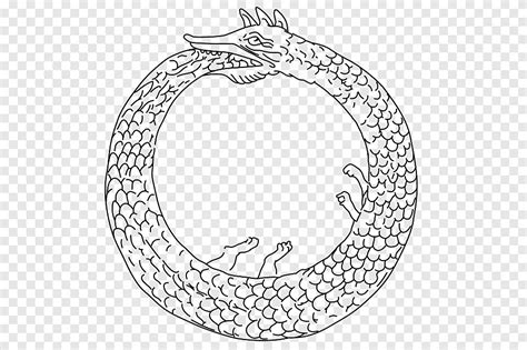 Ouroboros Wikipedia Simbolo Diverso Monocromo Png Pngegg