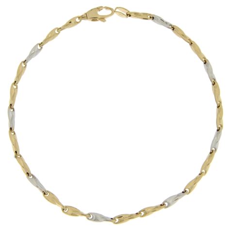 Bracciale Uomo Oro Giallo Bianco Gl Gioiellerialucchese It