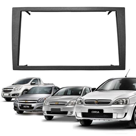 Moldura Painel 2 Din Multimídia DVD MP5 Corsa Montana Meriva Vectra