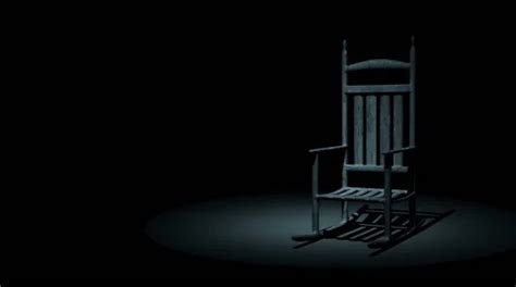 Spooky Rocking Chair on Dark Background | Stock Video | Pond5