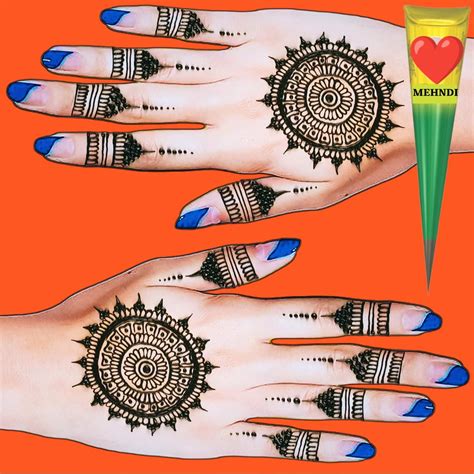 Beautiful Circal Mehndi Design Mehandi Design For Beginners