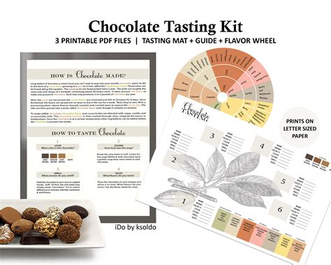 Chocolate Tasting Kit Chocolate Tasting Wine And Chocolate Etsy Uk