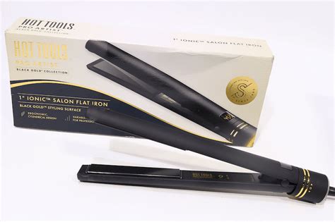 Hot Tools Pro Artist Black Gold Evolve Ionic Salon Flat Iron Inch