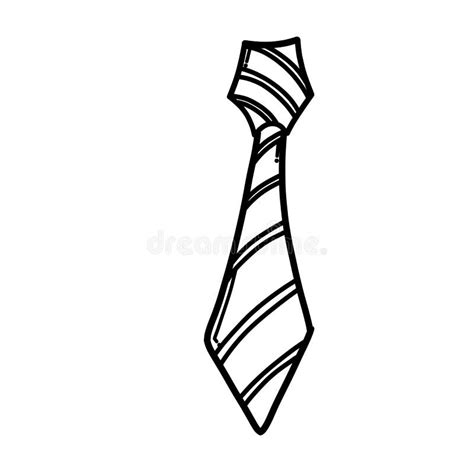 Necktie Doodle Vector Icon Drawing Sketch Illustration Hand Drawn