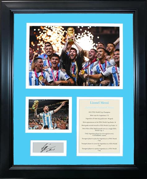 Buy Framed Lionel Messi Argentina National Team World Cup Champions Facsimile Laser Engraved