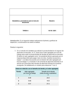 Actividad 6 Aaaaa Actividad 6 Estadística y Pronósticos para la