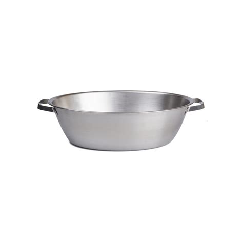 Medegen Medical Products Foot Basin - Stainless Steel, Oval with Handles - Bowers Medical Supply