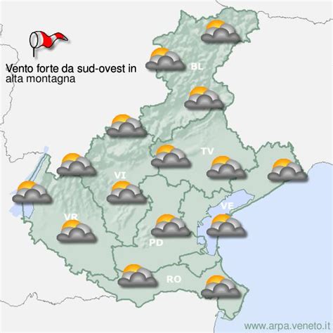 Le previsioni meteo in Veneto per venerdì 21 ottobre 2022 Daily