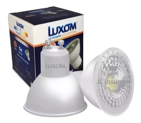 Pack 6 Lampara Dicroica Led 7w Gu10 Luz Fria Luxom MercadoLibre