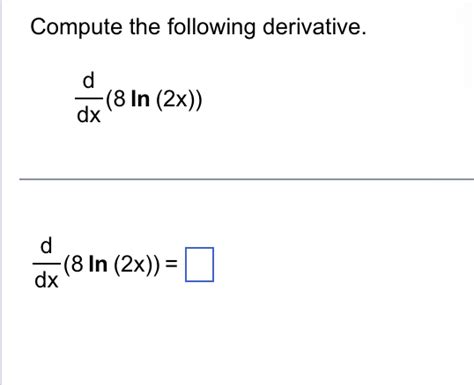 Solved Compute The Following