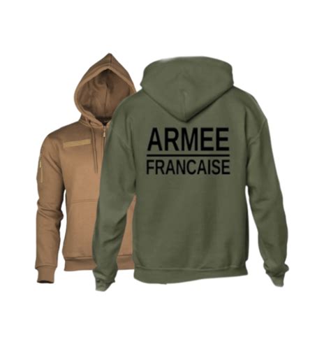 Sweat Tactique Zippe Armee Francaise