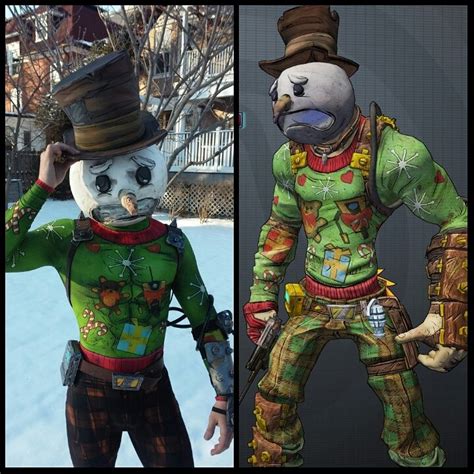 Self Krieg Borderlands 2 Holiday Skin And Head Cosplay Comparison