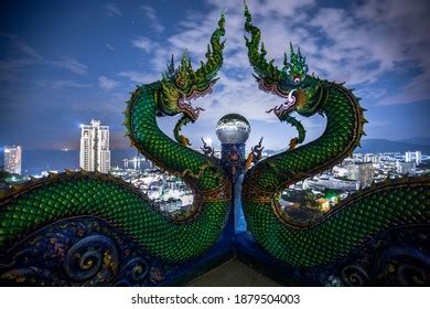 Background Thailands Chonburi Religious Attractions Wat Stock Photo