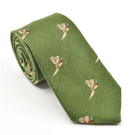 Atkinsons Silk Wool Flying Pheasant Tie Elm Of Burford