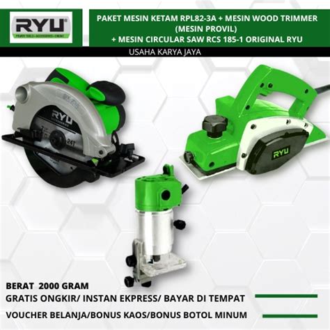 Jual PAKET RYU MESIN SUGU MESIN KETAM RPL82 3A MESIN WOOD TRIMMER