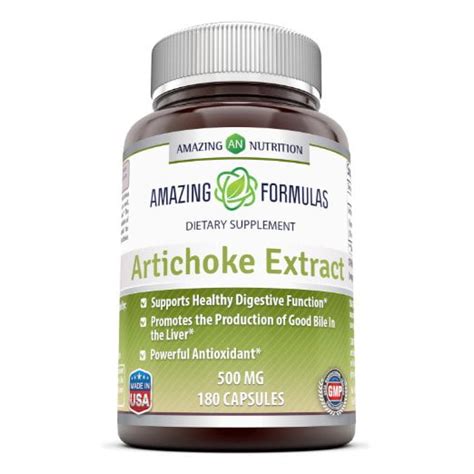 Amazing Formulas Artichoke Extract 500 Mg 180 Capsules