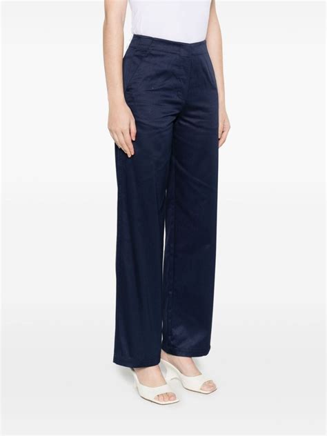 Emporio Armani High Waisted Wide Leg Chinos Farfetch