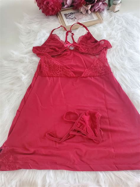 Lingerie Robe De Nuit Col V En Dentelle Yamelia Lingerie