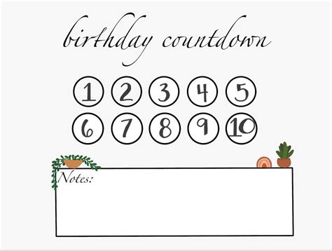 Birthday Countdown Template | Personal Celebration