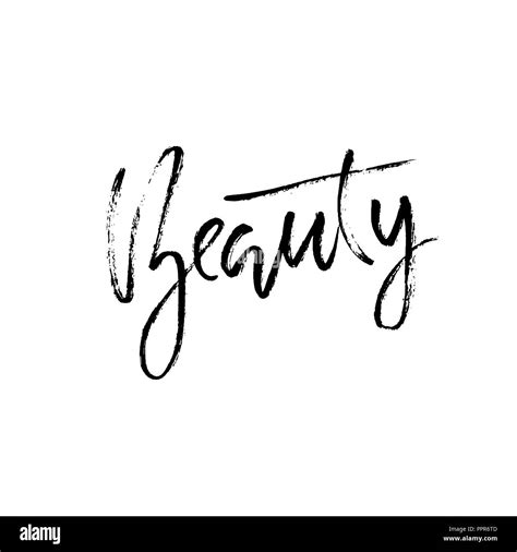 Vector Illustration Handwritten Calligraphy Poster Beauty Lettering