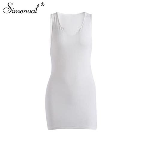 Robe Simenual Col En V C Tel Sans Manches Femmes Robes Moulantes Mode