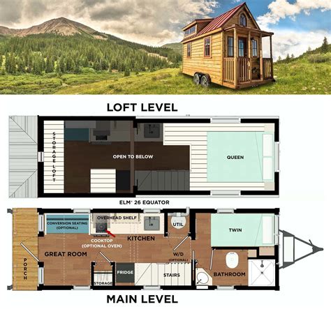 Elm Equator By Tumbleweed Tiny House Company Main Floor Sq