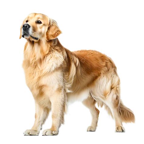 Golden Retriever Dog Isolated On White Background Retriever Dog Pet