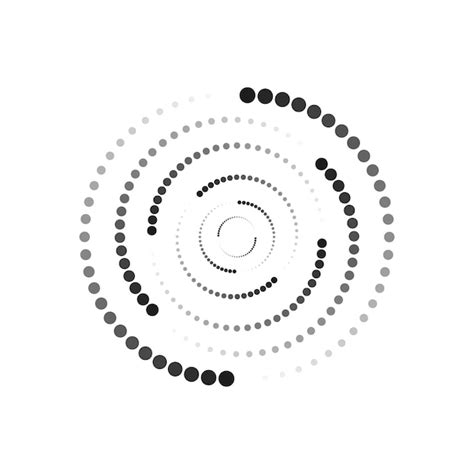 Puntos espirales circulares elemento de diseño patrón geométrico