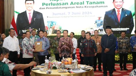 Rakor Perluasan Areal Tanam Bersama Mentan Dan Mendagri Pj Gubernur