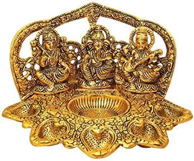 Buy Craftomanic Laxmi Ganesh Saraswati Idol Diya Oil Lamp Deepak