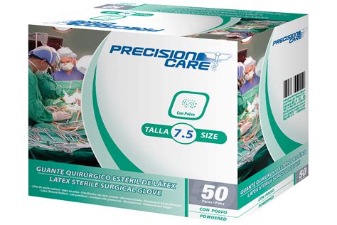 Guantes Quirúrgicos Estériles de Látex Talla 7 5 Precision Care