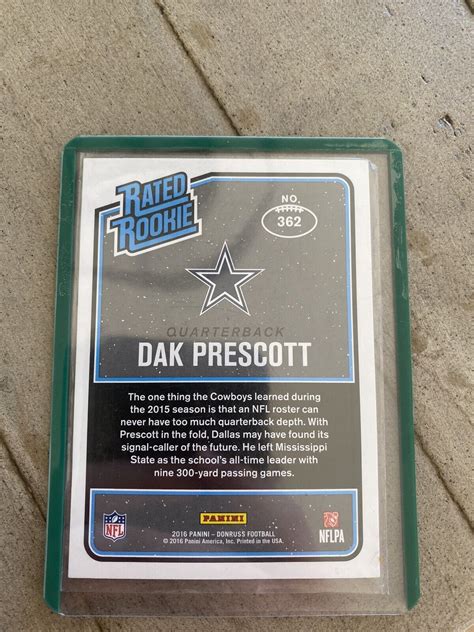 Donruss Rated Rookies Dak Prescott Rc Ebay