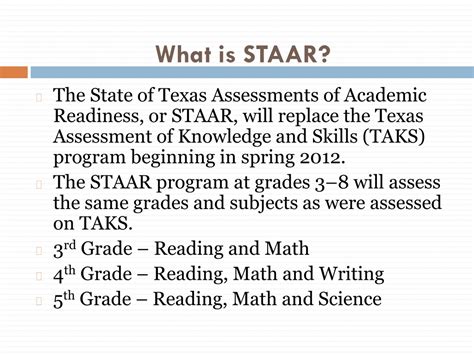 Ppt State Of Texas Assessments Of Academic Readiness Staar Powerpoint Presentation Id 280563