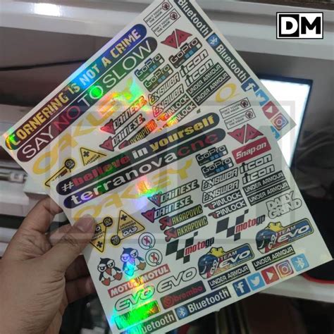 Helmet Sticker Holographic Waterproof Evo Ls Lazada Ph