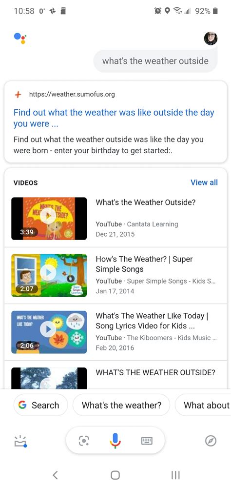 No matter what I ask, all I get are weather definitions.....not the ...