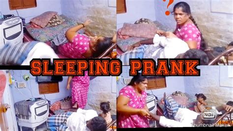 Sleeping Prankஏன்டா தூங்குறப்போ உயிரை வாங்குறmy Wife Is Angry 😡😡😡