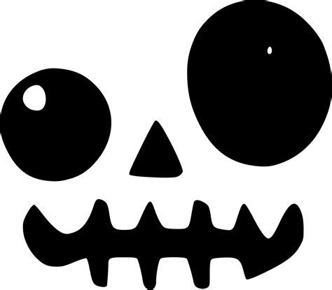 black and white of zombie face icon 20578192 Vector Art at Vecteezy