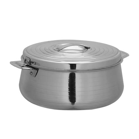 Royalford Hilux Double Wall Stainless Steel Hot Pot Rf Strong Handles Firm Twist Lock