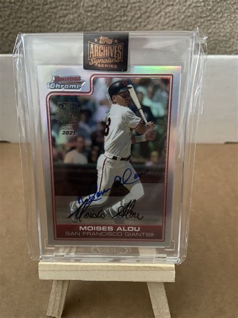 MOISES ALOU 2021 Topps Archive 1 Of 1 2006 BOWMAN CHROME AUTO REFRACTOR