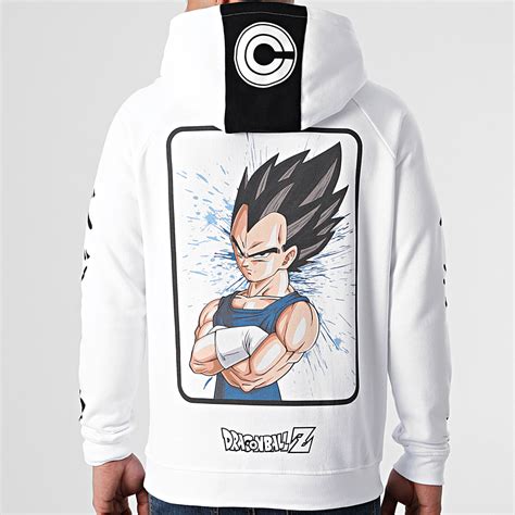 Dragon Ball Z Sweat Capuche Selfie Vegeta Blanc