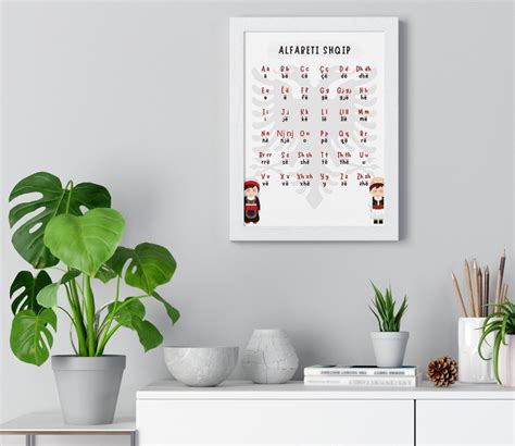 Albanian Alphabet Poster Printable Digital Download Alfabeti Shqip - Etsy