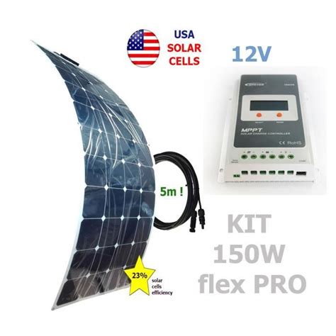 Kit 150W Flex PRO 12V Panneau Solaire Souple Cdiscount Bricolage