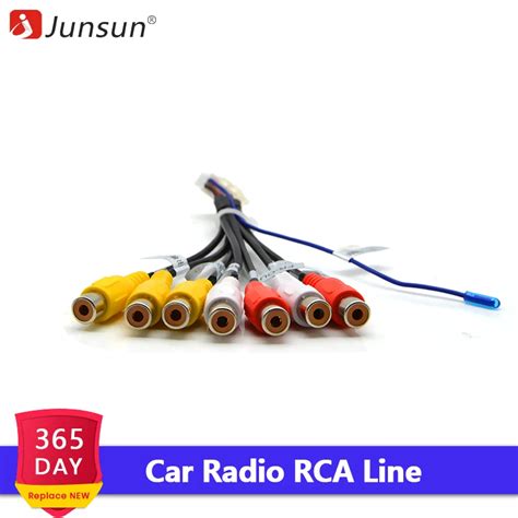 Junsun Car Stereo Radio RCA Output Wire Aux In Adapter Cable In Cables